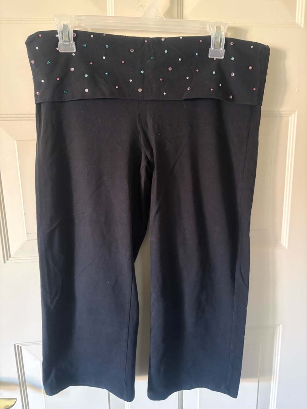 PINK Victoria's Secret Black Pants with Iridescent Studs